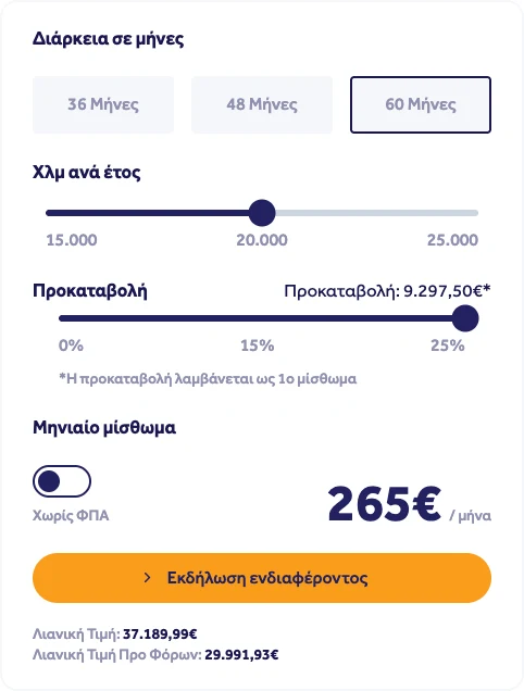 Change the duration. See the difference. 60 months